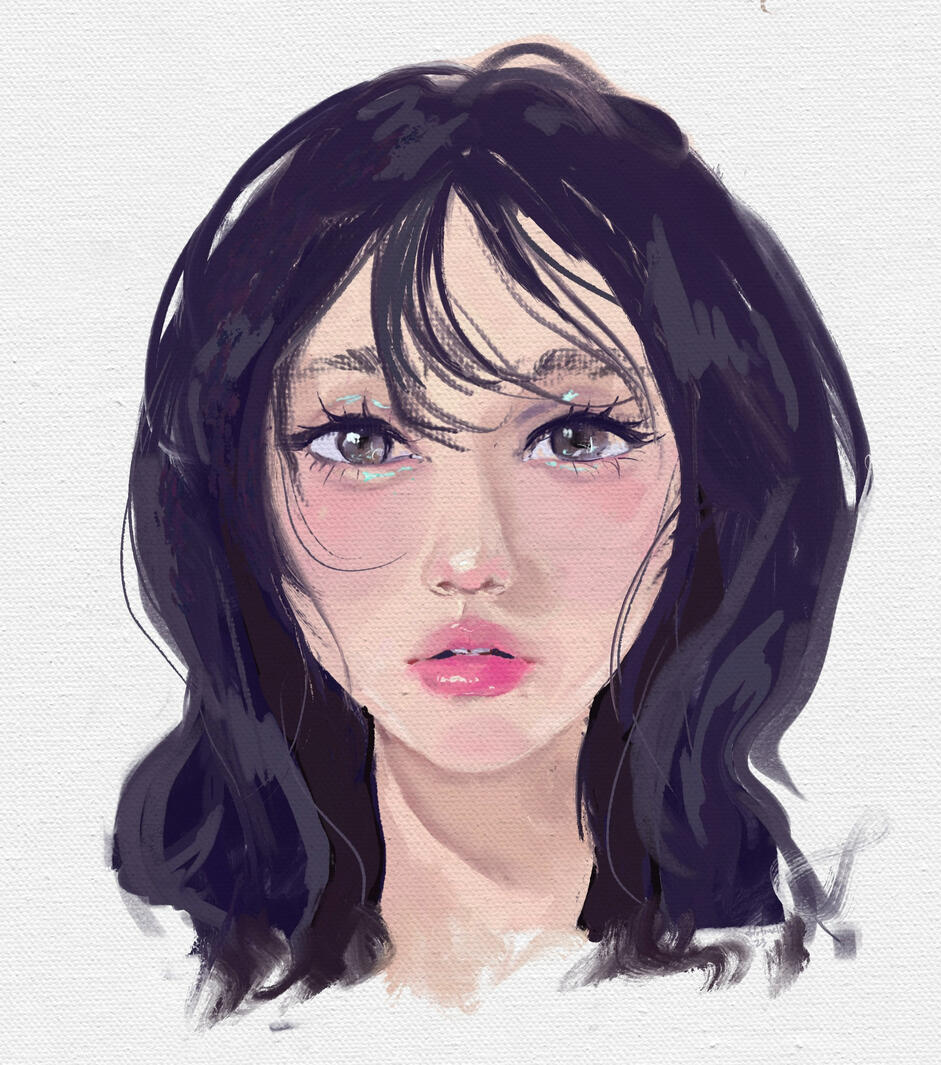 Portrait study, digital