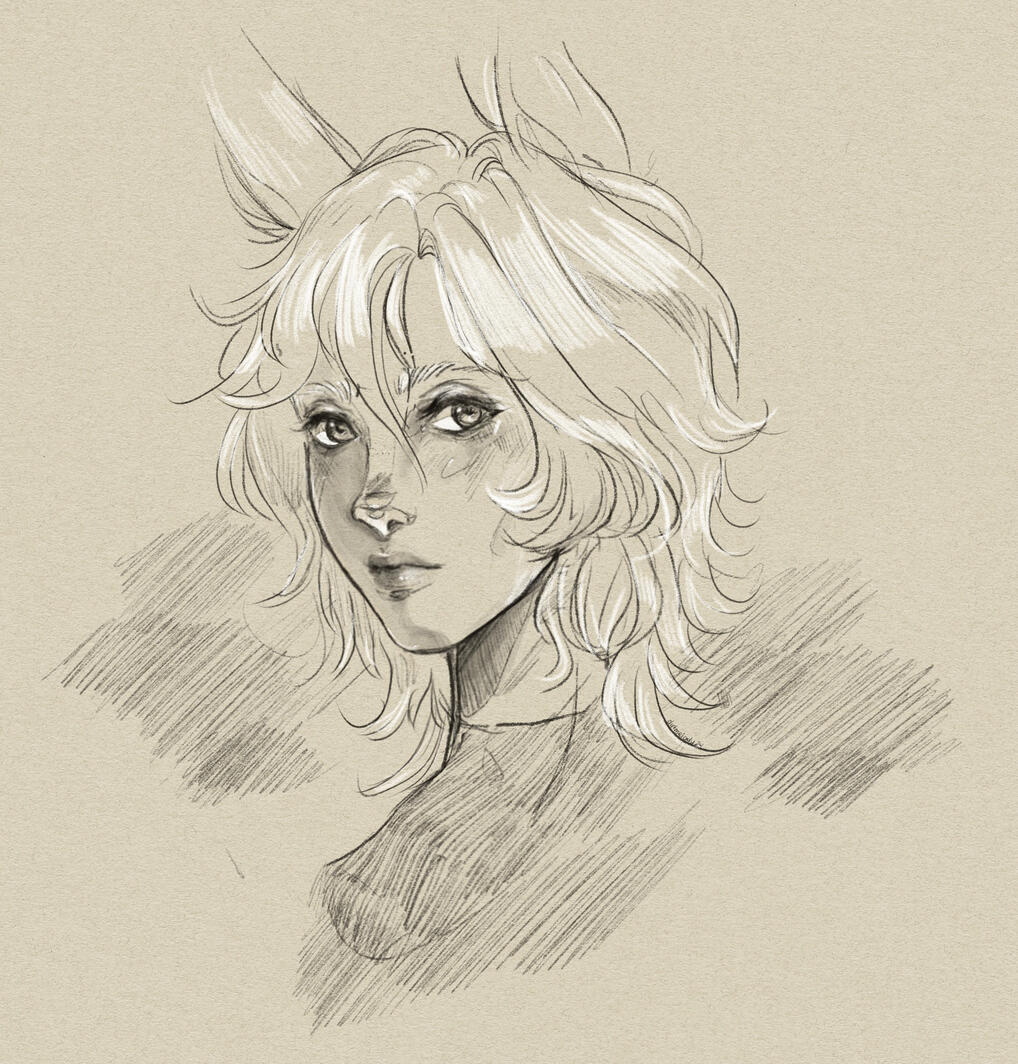 Original character portrait, digital